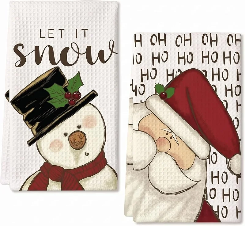 Hoqque Decoracion Navidad Paños de Cocina 40×60 Natal Mesa Decoración Hogar Adornos Navideños Christmas Decorations for Home Trapos Paño Trapo Limpieza Decoraciones Navideña Casa Kitchen Towels — Hogar y cocina
