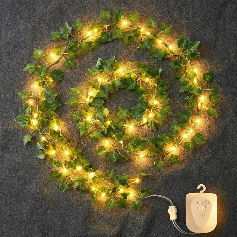 BG9D Guirnalda solar exterior, luces solares 11 m, flores exterior, 60 LED, impermeable, 8 modos con memoria, flores LED para jardín, terraza, balcón, fiesta, boda, decoración de patio — Luces Navidad