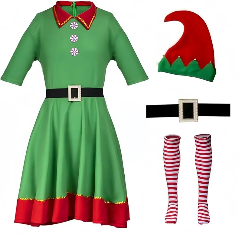 Visita la tienda de AudMsier Disfraz De Elfo Navidad Carnaval CosplayPara Hombres Y Mujeres Adultos — Ropa Navidad