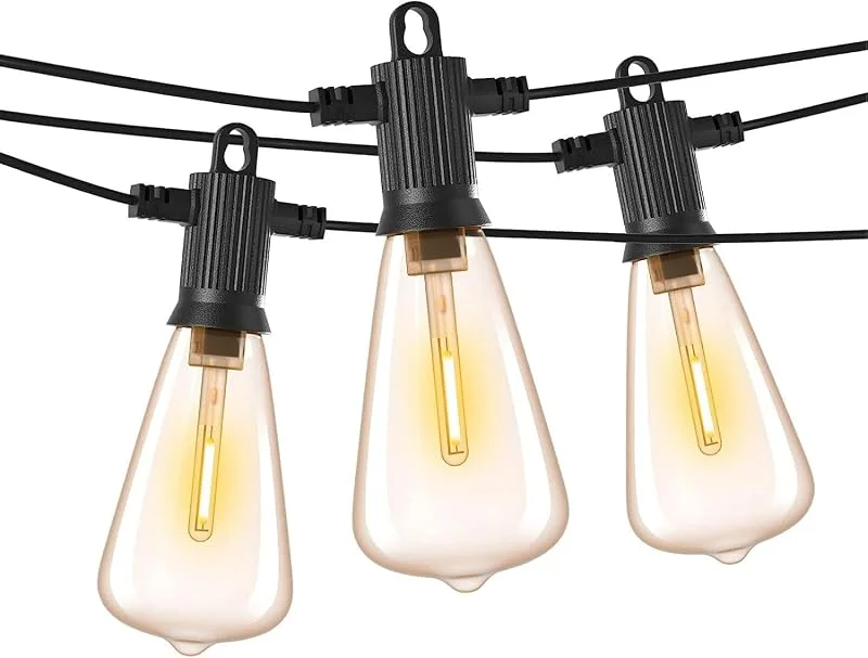 Visita la tienda de ZOTOYI ZOTOYI Guirnalda Luces Exterior LED, 45 Metros ST38 Cadena Bombillas Impermeable IP65, 60+3 Plástico Inastillable Bombillas, 2700K Blanco Cálido Luces Jardin Para Jardín Terraza Patio Fiestas Navidad — Luces Navidad