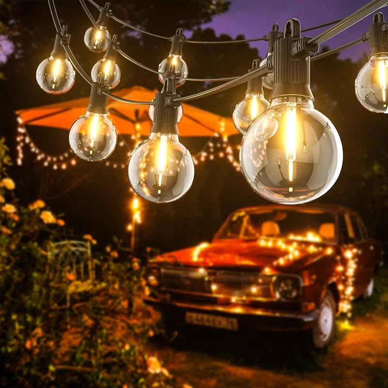Visita la tienda de Kawaya Kawaya Guirnalda Luces Exterior 20M, 30+2 Bombillas LED, IP65 Jardín Terraza — Luces Navidad