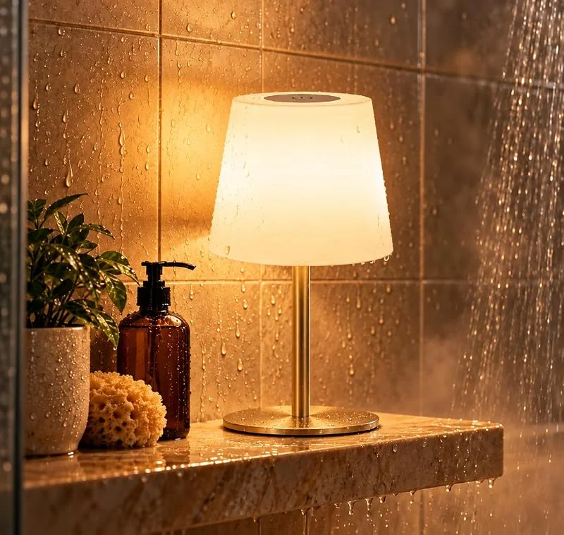 Visita la tienda de EZVALO EZVALO Lámpara de mesa inalámbrica LED, IP65, resistente al agua, 4500 mAh USB-C, táctil regulable con 3 temperaturas de color, perfecta lámpara de noche, lámpara de camping y lámpara de mesa para — Cena a la luz de velas
