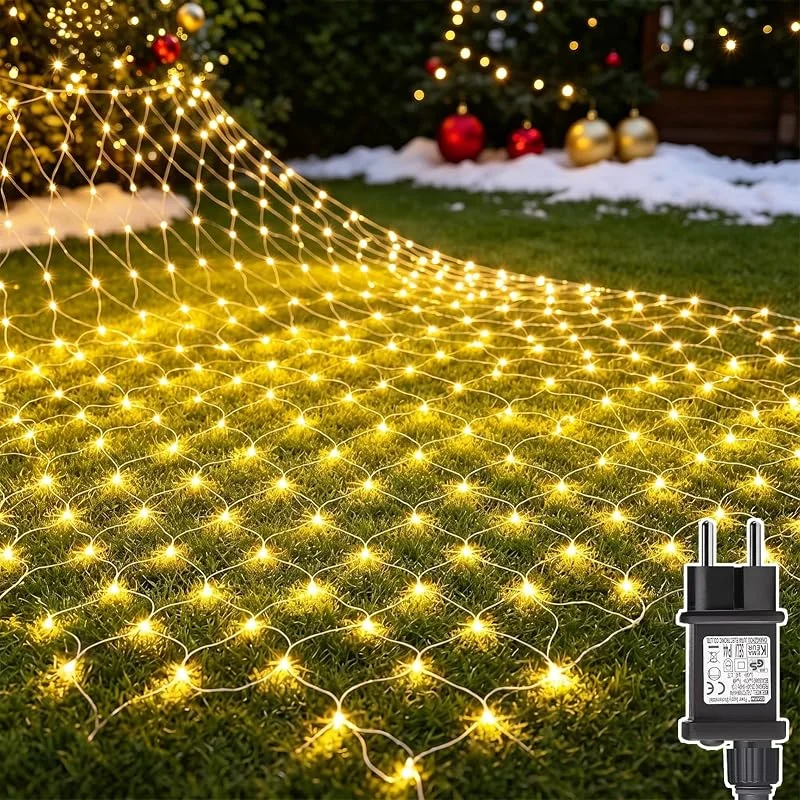 Visita la tienda de Dekofun Red de Navidad Exterior con Enchufe, 3x2m 200LED, 2 Piezas — Luces Navidad