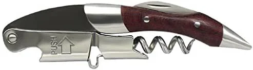 Coutale Prestige Coutale - Sacacorchos de bolsillo con doble palanca, mango de madera — Vino y mesa festiva