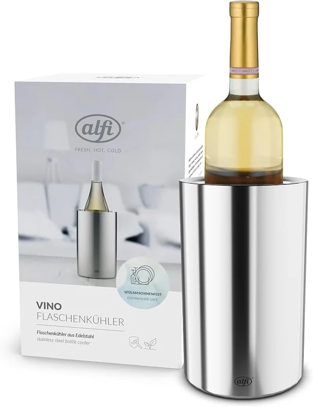 Visita la tienda de Alfi alfi Vino, Champagne Mat, Enfriador de Acero Inoxidable para Botellas de 0, 70-1 l, Mantiene el frío sin Agua de condensación ni Hielo, Bebidas frías hasta la última Gota — Vino y mesa festiva