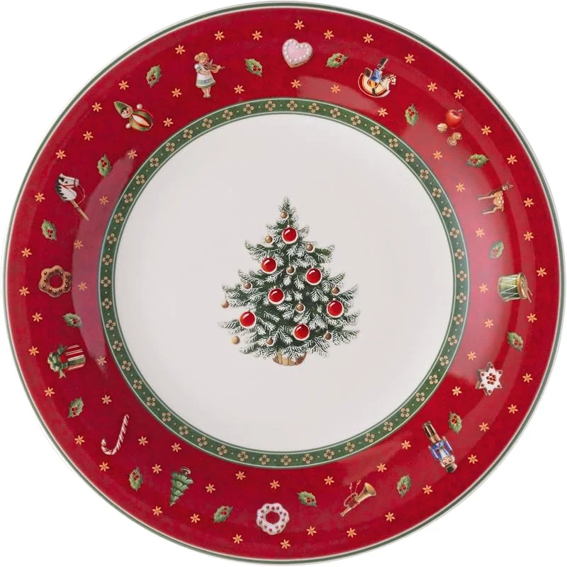Villeroy & Boch – Toy's Delight Specials plato de desayuno, plato de postre de porcelana, plato pequeño, vajilla navideña, 21, 5 cm Ø, apto para lavavajillas, apto para microondas — Adviento y mesa