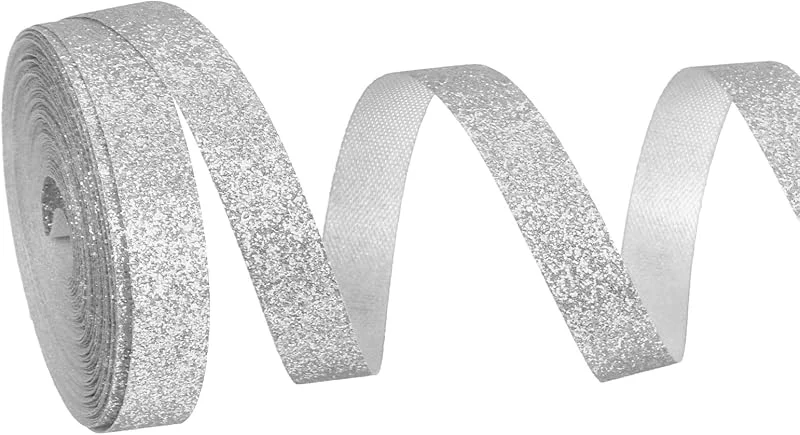 Visita la tienda de PATIKIL PATIKIL Cinta Metálica Brillante 10mm x 9m Gris Claro — Envoltorio regalo