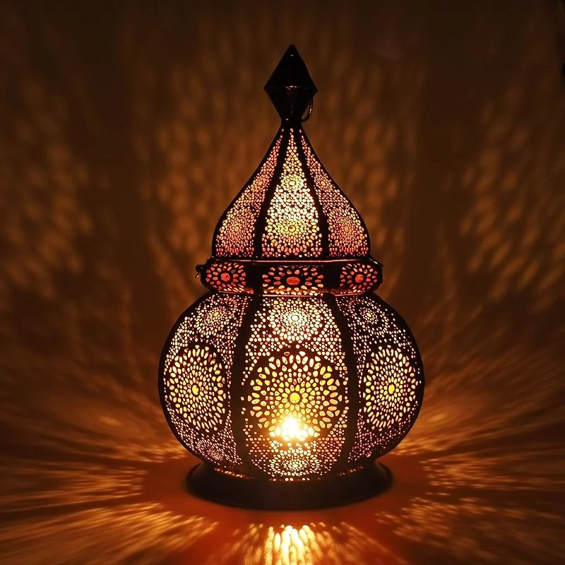 Visita la tienda de Gadgy Gadgy Farol Marroquí de Metal 36 cm Hecho a Mano — Cena a la luz de velas