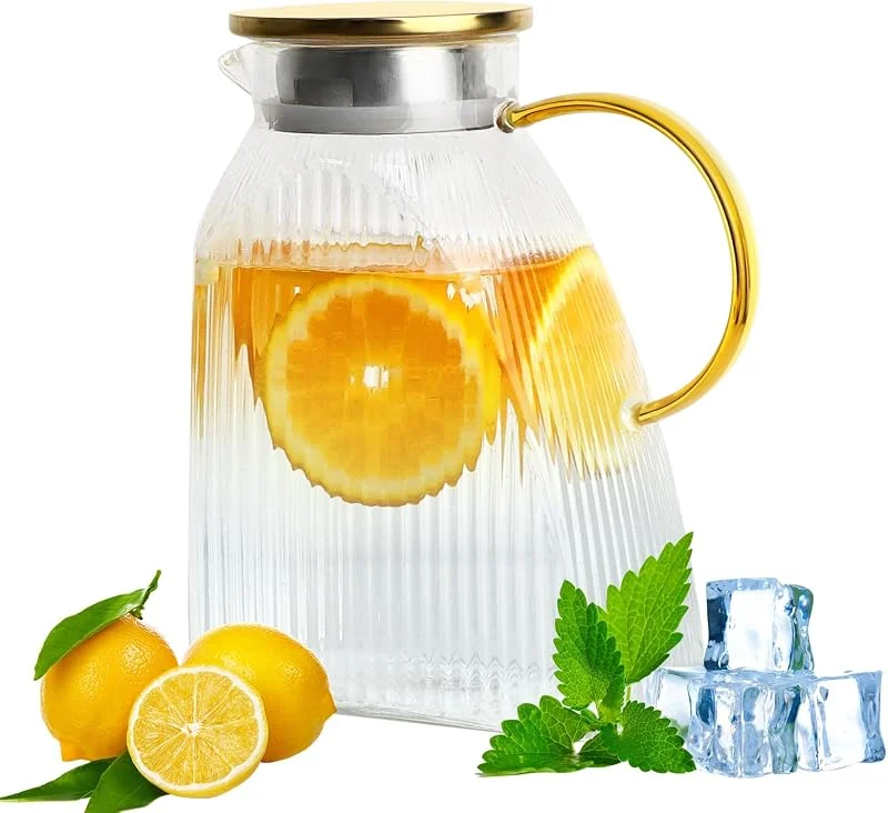 WEXFFU Jarra de agua para puerta de nevera, 1.8 L, 64 onzas jarra de agua — Vino y mesa festiva