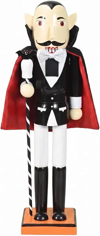 Bemonew Cascanueces de Halloween, decoración de Cascanueces, Figura de Madera Hecha a Mano para configuración navideña, Rojo, 14, 96 Pulgadas — Decoracion Navidad