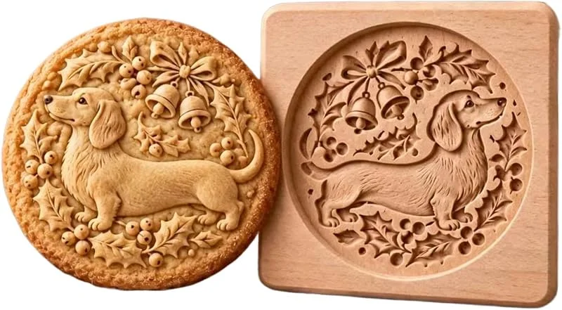Genérico Moldes de madera para galletas Herramienta repostería cocina animales — Hogar y cocina