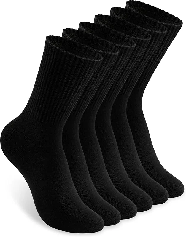 COZYOFFI Calcetines blancos para mujer: longitud media alta para botas, tenis, mocasines — Decoracion Navidad