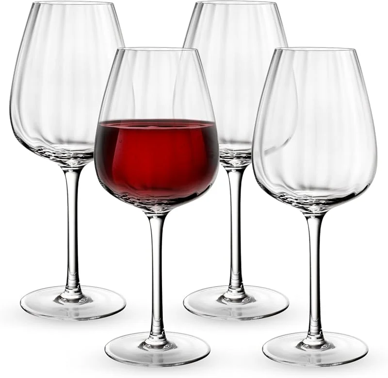 Villeroy & Boch - Rose Garden Copa Vino Tinto Set 4 Piezas Claro, Apto para Lavavajillas, Juego Copas de Vino Cristal Grandes, Vasos, Vidrio de Cristal — Vino y mesa festiva
