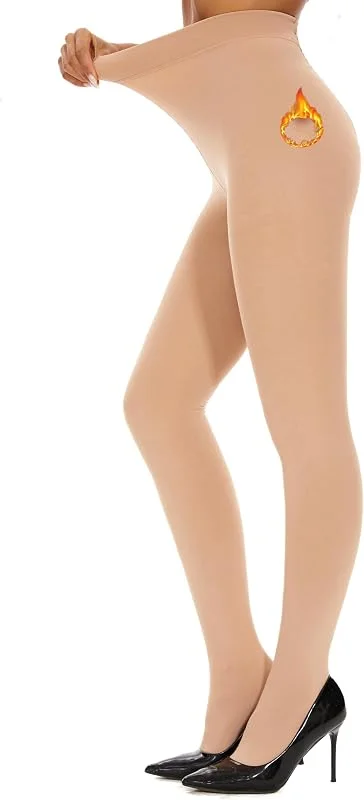 DUCMODA Medias térmicas suaves con forro polar para mujer, cálidos, de invierno, acolchados — Ropa Navidad