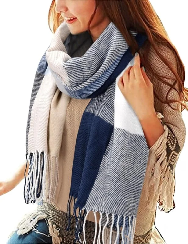 Visita la tienda de Yuson Girl Yuson Girl Mujeres caliente Mantas Cozy Pashmina bufanda larga tartán enrejado mantón — Ropa Navidad