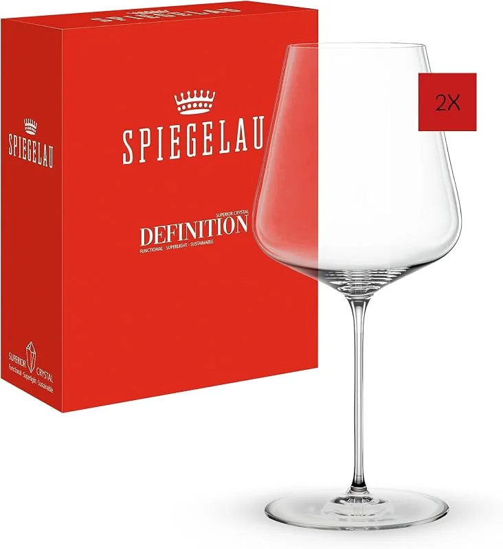 Spiegelau & Nachtmann Juego de 2 copas para vino burdeos, 750 ml, Definition, 1350165 — Vino y mesa festiva