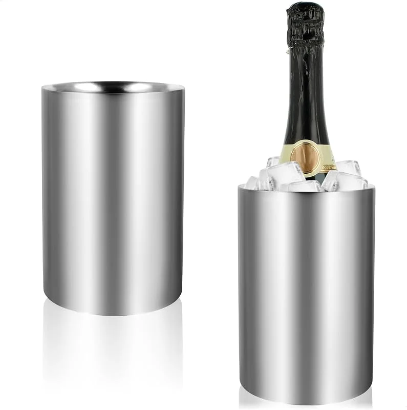Visita la tienda de com-four COM-FOUR® 2x Enfriador de botellas, Enfriador de champán mate — Vino y mesa festiva