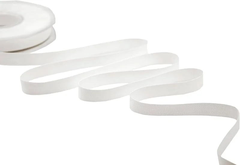 Furlanis - Cinta de Polialgodón, Decoración de Regalo Cajas Flores Boda Navidad, Tela Italiana - Blanco Natural, 10 mm x 25 m — Envoltorio regalo
