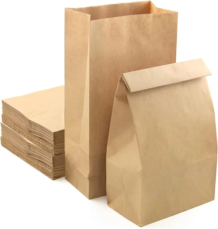 PACKRA - 25 Bolsas de Papel Kraft 14 x 26 x 7cm, Bolsa de Regalo con Base, Bolsa de Papel de Alimentos para Sándwich, Chuches, Dulces, Calendario de adviento (25, 14cm x 26cm x 7cm) — Envoltorio regalo