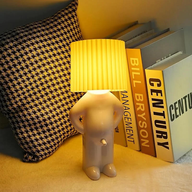 Umikk Lámpara creativa A Little Shy Man, Divertida Lámpara de Mesa LED, Lámpara de Mesa Tímida, Lámpara de Mesa Creativa con Paraguas, Romántica Lámpara de Noche LED Lámpara Dormitorio — Cena a la luz de velas