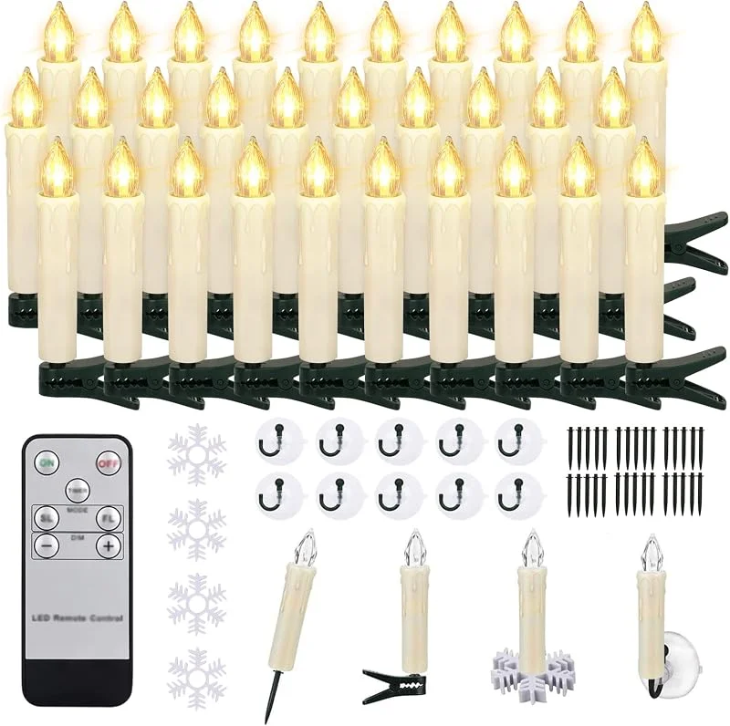 Visita la tienda de ZIYOUDOLI LED Velas de Navidad Set de LED Velas de Árbol de Navidad con Control Remoto Infrarrojo Inalámbrico Luces de Árbol de Navidad, Luces de Velas, Decoración de Navidad Jardín (20 Piezas, Beige — Luces Navidad