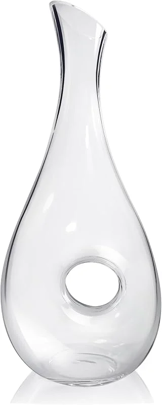 AZKEEGREY Decantador de vino tinto de 1, 2 l, decantador de vino sin plomo, hecho a mano, para los amantes del vino, regalos de vino — Vino y mesa festiva