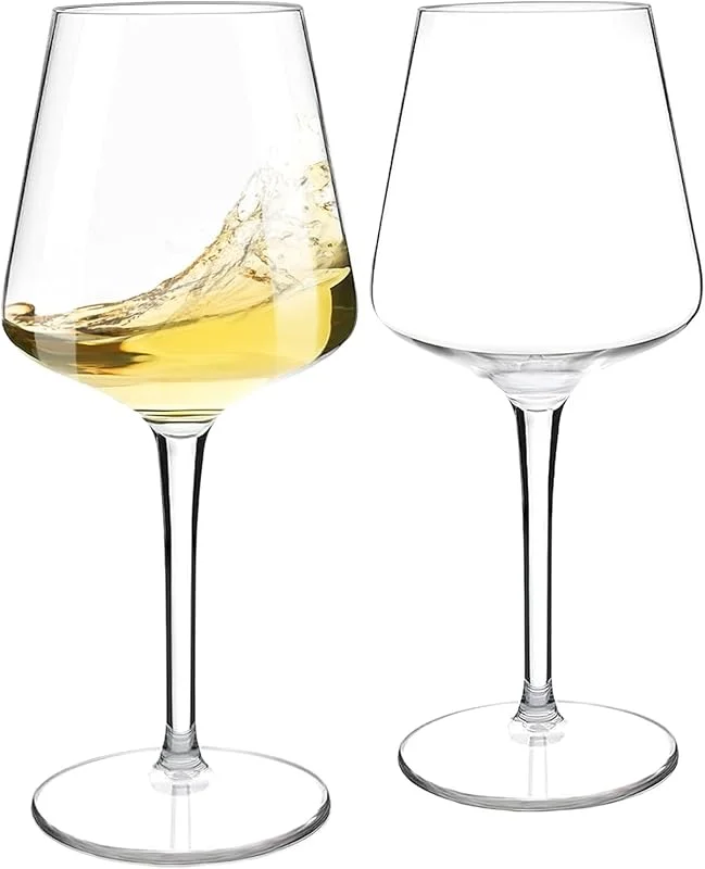 dellyy Copas de Vino plastico, 2 Piezas Copas de Vino Tinto 445ml, Plástico Tritan, Copas Vino Plastico, para Vino Tinto, Vino Blanco — Vino y mesa festiva