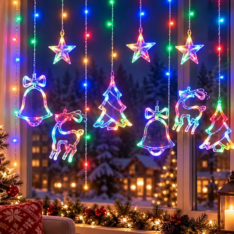 LIAVOP 120 LED Luces Navidad Ventana - Estrella Luces Navideñas para Ventana — Decoracion Navidad