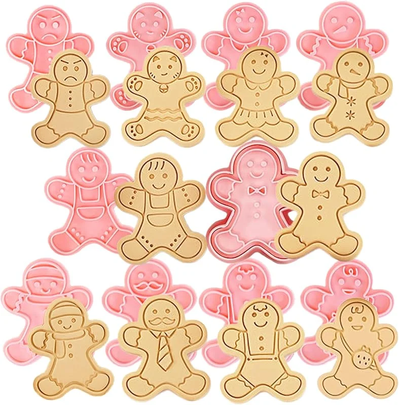 Visita la tienda de BACH AND BOOZY moldes 3D de galletas Hombre de Jengibre Navideño set para fiestas — Hogar y cocina