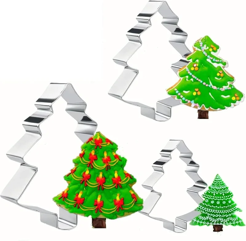 QIZHIQIAMY Moldes Galletas Navidad, 3 PCS Cortadores Galletas Navidad, Christmas Cookie Cutter, Moldes Galleta, Molde Navidads para Galleta, Pasteles, Chocolate, Repostería (3PCS-A) — Hogar y cocina