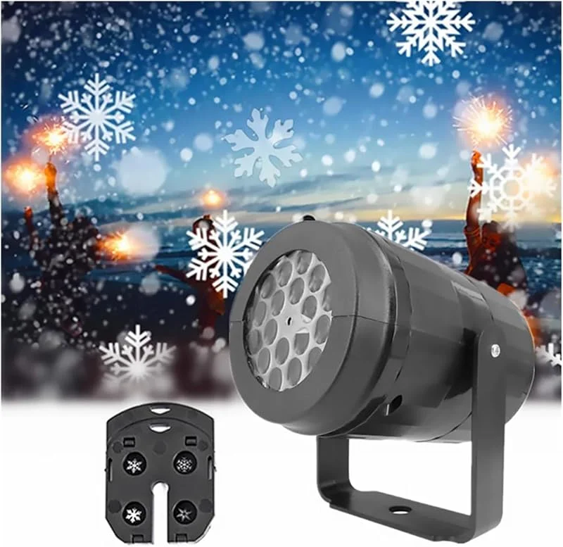 Generic YXWYXWA Proyector Light, Halloween Hologry Protector Fiesta de Navidad Luces de Copos de Nieve Proyector LED STA LUGHT Patrón de Navidad Patrón de iluminación de Vacaciones al Aire Libre Decoración — Luces Navidad