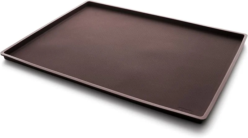 Visita la tienda de Lékué Lékué Tapete con reborde antiderrame para horno, silicona Marrón, 30x40 cm — Hogar y cocina