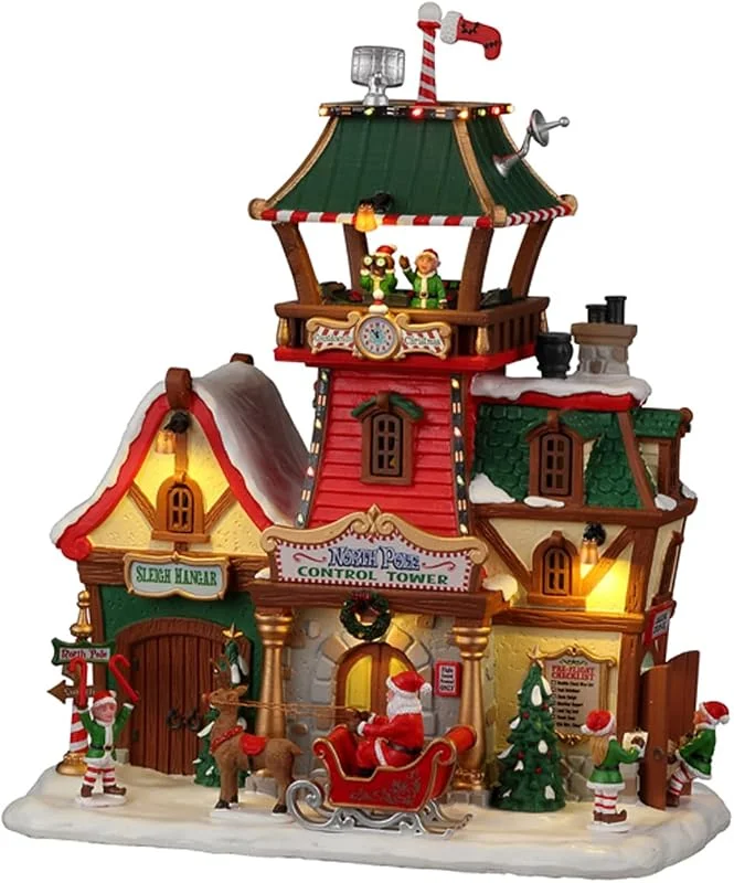 Lemax 25864-UK Santa's Wonderland Lighted Buildings: North Pole Control Tower — Decoracion Navidad