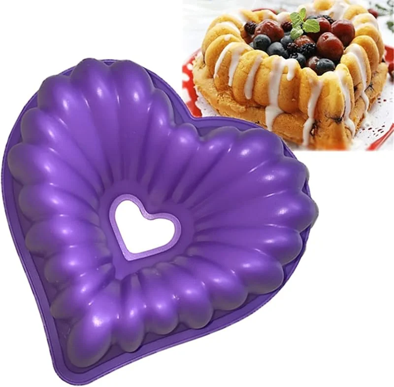Visita la tienda de RoseFlower RoseFlower Pastel de forma de corazón de silicona 3D, Molde de pan en forma de corazón de silicona grande, Molde de pan, Accesorio de utensilios de hornear antiadherente — Hogar y cocina