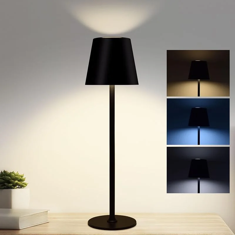 Visita la tienda de Jueholla Lámpara de Mesita de Noche sin Cable, 5W, 5200mAh, 3 Modos, IP54 — Cena a la luz de velas