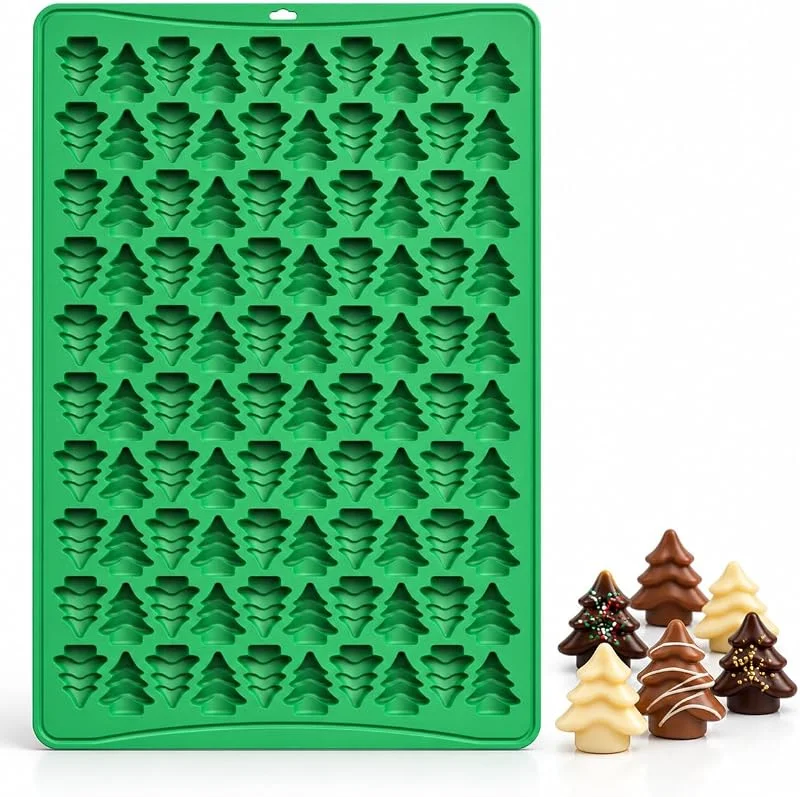 ririess Moldes de silicona de Navidad, mini molde de chocolate de Navidad, mini moldes de silicona para caramelos, galletas, gelatina, golosinas para mascotas — Hogar y cocina