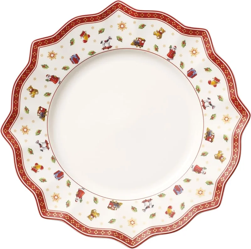 Villeroy & Boch Toy's Delight Plato Llano de Cena, Porcelana, Blanco, Multicolor — Adviento y mesa