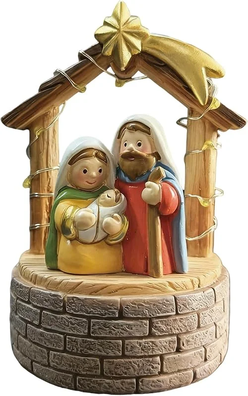 Generic Belen de Navidad Navideños en Resina con Luz LED — Decoracion Navidad