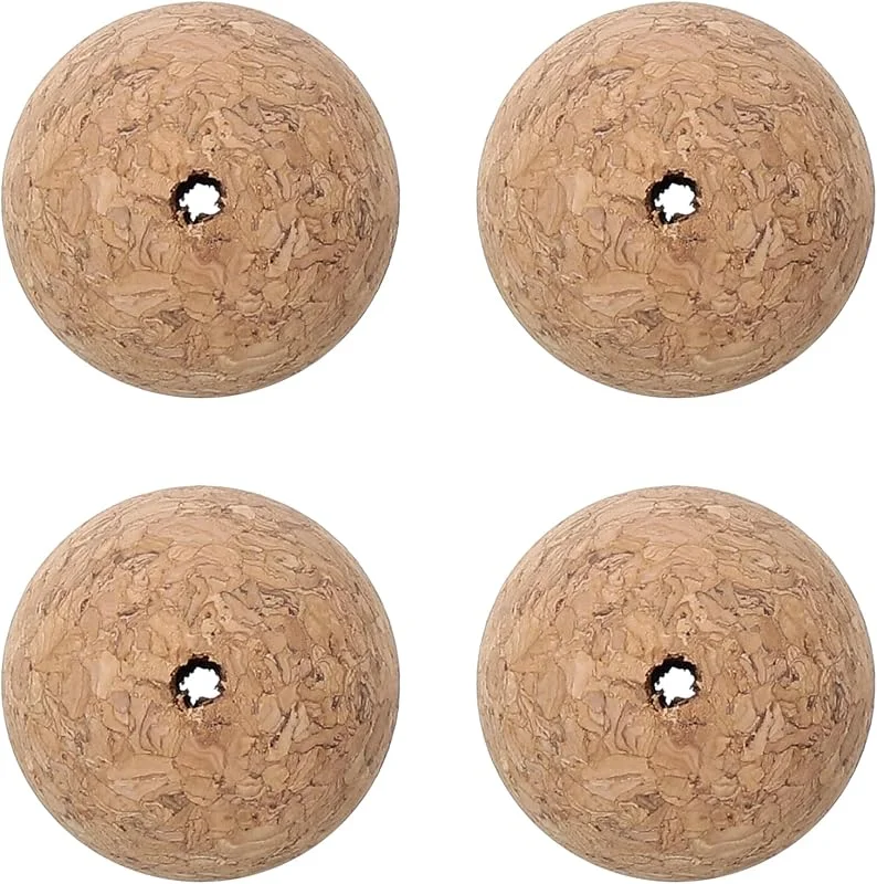 uxcell 4 jarras de vino de bola de corcho, tapón de corcho de madera de 30 mm, tapón de bola de madera, tapones de corcho para decantador de vino, reemplazo de botellas de vidrio — Vino y mesa festiva