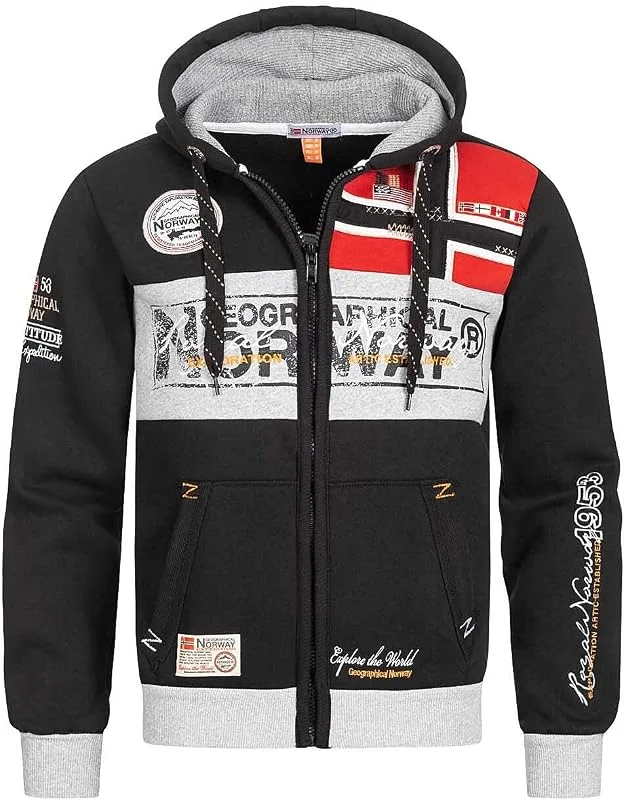 Visita la tienda de Geographical Norway Geographical Norway Flyer Men - Sudadera Hombre con Capucha Bolsillo Canguro para Hombres - Jersey Sudaderas Manga Larga - Ropa para Hombre Primavera Verano Otoño Invierno — Ropa Navidad