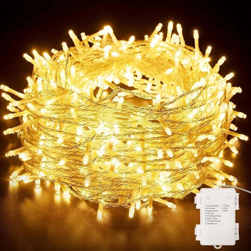 Hoteril Guirnalda Luces, Cadena de Luces 15M con 8 Modo de Iluminación — Luces Navidad