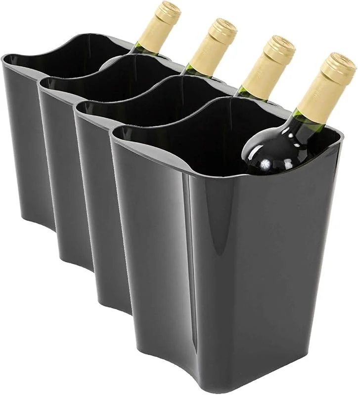 Visita la tienda de Koala Koala Spain Cubitera AC, Color Negra, 1 Botella de Vino o Cava, 2.5 litros (Paquete de 4) — Vino y mesa festiva