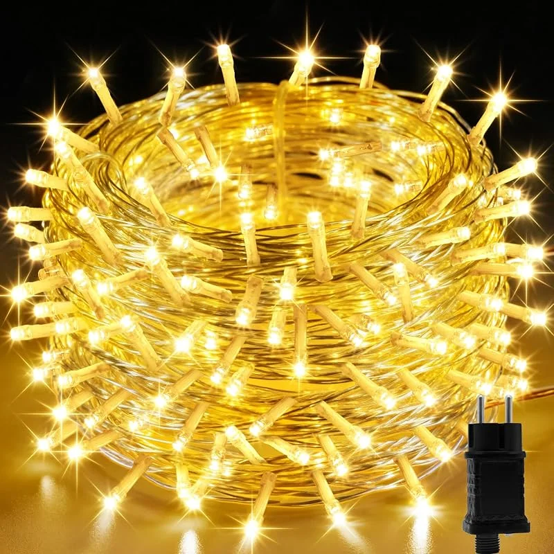 Visita la tienda de MOVEONSTEP Luces Arbol de Navidad Luces Navidad Exterior 300 Led 33M Luzes Natal Exterior Interior Decoracion, Blanco Cálido Con Función Temporizador 8 Modos