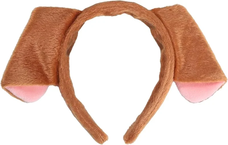 ASFWAGQ Diadema de orejas de perro dálmata, color marrón, dibujos animados, orejas de cachorro, diadema, orejas de perro, disfraz para perro, fiesta, Navidad, disfraz, cosplay, fiesta para mujer — Ropa Navidad