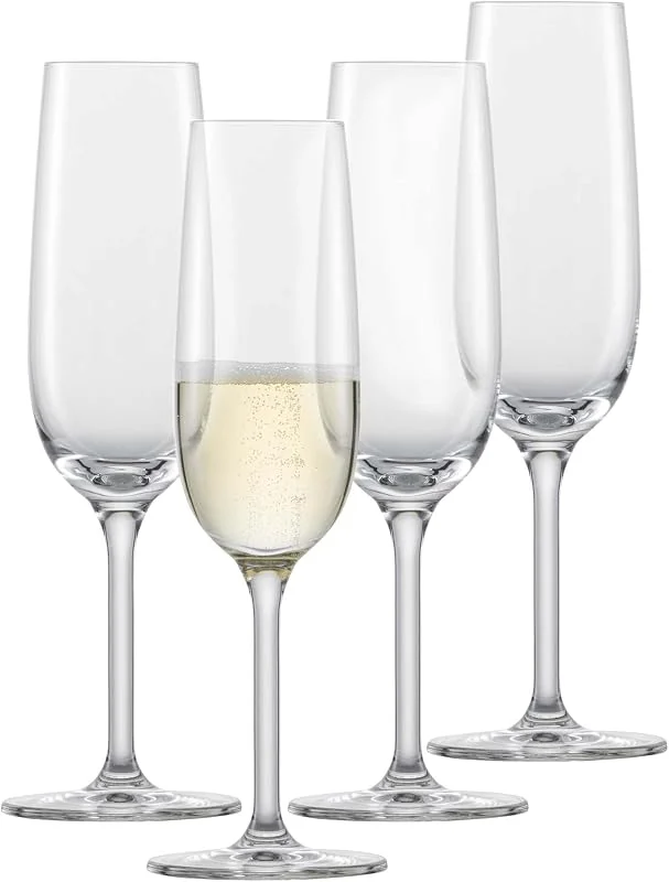 Visita la tienda de Schott Zwiesel SCHOTT ZWIESEL Copas de champán For You (set de 4), elegantes copas de champán con punta de espuma, copas de cristal Tritan aptas para lavavajillas, fabricadas en Alemania (art. nº. 121872) — Vino y mesa festiva