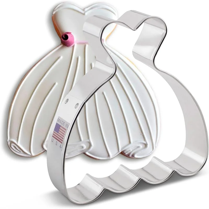 Visita la tienda de Ann Clark Cookie Cutters Ann Clark Cookie Cutters Cortador de galletas vestido de novia, vestido de fiesta - 10, 2 cm — Hogar y cocina