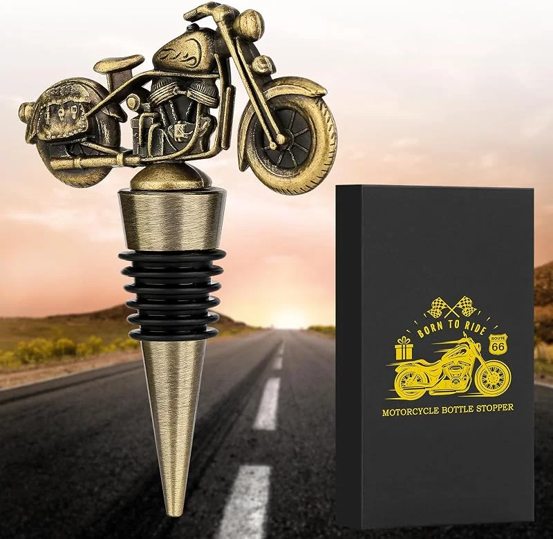 Visita la tienda de LKKCHER LKKCHER Tapón Botella Vino de Motocicleta Vintage, Accesorios Vino, Regalos Hombre Cumpleaños, Regalos Navidad Novio Marido, Regalo Dia del Padre Ideas Regalo Originales, Regalos Amantes Motociclista — Vino y mesa festiva