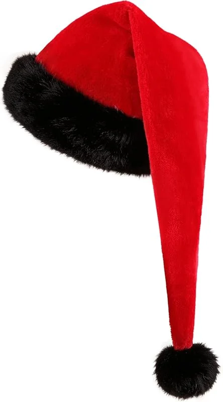 Visita la tienda de KONVINIT KONVINIT Gorro Navideño Cálido para Adultos - Sombrero Rojo de Santa Claus - Gorro Largo de Navidad — Ropa Navidad