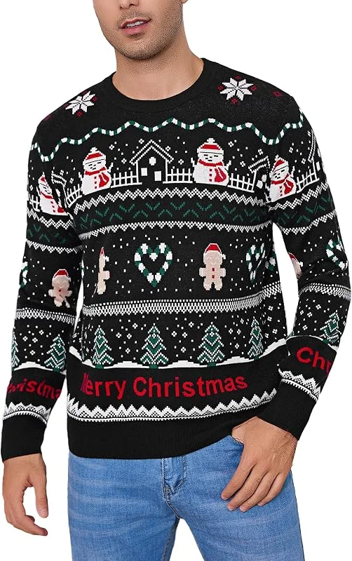 Visita la tienda de Bresdk Bresdk Jersey Navideño Feo Hombre Ugly Christmas Sweater Sueter Navidad — Ropa Navidad