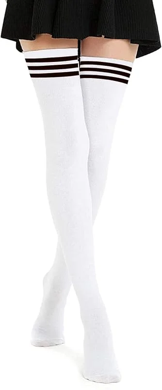 DRESHOW Mujer Extra Largos Calcetines Hasta la Rodilla Cosplay Casual Sobre la Rodilla Medias Hasta el Muslo — Ropa Navidad
